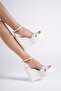 Women's Cross Strap Wedge Heel Evening Dress Shoes - 2