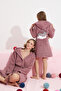 rosedry Wellsoft Hooded Embroidered Dressing Gown