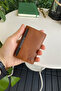 Orsa – Genuine Leather Minimalist Card Holder Tan Slim Wallet, Business Card Holder