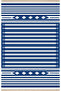 Mira Blue Themed Stripe Patterned Modern Decorative Carpet Mira 1615 - 4