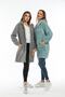 Women's Gray Long Zippered Fleece Cardigan - 2