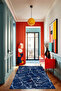 Mira Blue Themed Marble Patterned Modern Decorative Carpet Mira 1623 - 2