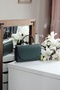Women's Khaki Oval Flap Detailed Strap Shoulder Bag