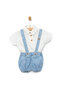 Newborn Denim Shorts Salopet-Shirt 2-Piece Set Baby Boy
