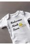Short Sleeve 100% Cotton Baby Bodysuit with Aunt's Little Bird Design