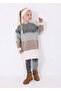Girl's Gray Dress Knitted - 2