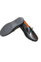 Men's Genuine Leather Laceless Classic Shoes Black - 4