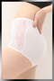 Lace Gathering Women's Panties High Waist Cotton White Panties - 5