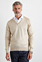 Men's Standard Fit Normal Cut V-Neck Knitwear Sweater - 6