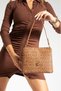 İmpolo Alberta KamelEmpirme Print Women's Shoulder and Crossbody Bag 19x23 Size - 2