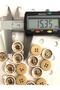 15 mm Beige Yellow Gilt Button (20 Pieces) - 3