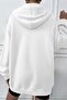 Women's White Oversize Hooded Cardigan - 3