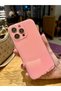 iPhone 14Promax Camera Protected Glittery Colorful Shock Absorbing Pink Silicone Case - 3