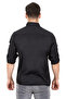 Men's Black Snap Button Knitted Fabric Shirt 2300413 - 6