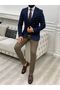 Men's Square Plaid Italian Cut Slim Fit Jacket - 6