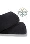 2 Black 100% Cotton Fitness Sports Training Towels - 2