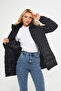Women's Black Hooded Puffer Thick Short Coat - 6