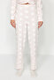 Pudra %100 Pamuklu Kalpli Gömlek-Pantolon Örme Pijama Takımı THMAW24PT00253 - 5