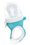 Vacuum Food Plate + Food Spoon and Fork Set Blue + Silicone Tip Fruit and Vegetable Pacifier + Glass Grater - 4