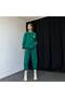 طقم بدلة رياضية M Melbourne Sweatshirt Jogger - رقبة دائرية كبيرة الحجم مطبوعة باللون الأخضر - 2