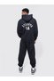 Lunavisita Men's Atlanta Printed Hooded Zippered Sweatshirt Bottom-Top Tracksuit Set - 2