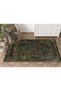 Mira Dark Green Themed Traditional Motif Ethnic Patterned Vintage Decorative Carpet Mira 1593 - 2