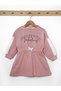 Girl's Long Sleeve Perfectly Printed Crew Neck Dress