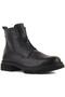 - Navy Blue Leather Zippered Men's Boots 102-205-10052 - 2