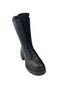 WOMEN'S GENUINE LEATHER BOOTS HIGH HEEL WITH LACES AND ZIPPER MODEL DOMESTIC PRODUCTION