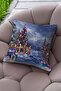 New Year's Themed Christmas Tree Design Digital Printed Throw Pillow Cover - 2
