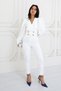 Women's Button Detailed Double Breasted Collar Blouse | Stylish & Elegant Long Sleeve Blouse | Balloon Sleeve Blouse - 3
