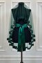 Emerald Green Orchid Bridal Veil Set, Henna Veil Set with Water Stone 6 Pieces - 6