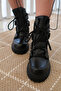 VENUS LEATHER BLACK BOOTS