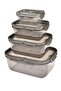 4-Piece Rectangular Storage Set with Smoke Lock and Lid - 3