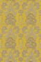 Mira Yellow Themed Gray Traditional Rose Motif Patterned Decorative Carpet Mira 1633 - 4