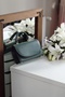 Women's Khaki Oval Flap Detailed Strap Shoulder Bag - 4