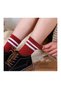 3 Pairs Unisex Washable Colorful Striped College Tennis Socks - 3