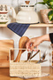 Natural Wicker Rectangular Spoon Holder - 3