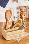 Natural Wicker Rectangular Spoon Holder - 2
