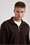 X7405Az/Bn192 Defacto Men's Sweat Brown - 5