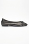 02 Black Black Glitter Women's Ballerinas - 6
