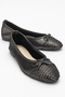 02 Black Black Glitter Women's Ballerinas