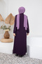 Seasonal Plum Embroidered Special Ferace - 3