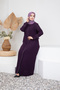 Seasonal Plum Embroidered Special Ferace - 4