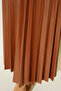 Women's Pleated Leather Look Skirt - 3