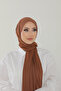 Red Brown Luxury Combed Cotton Shawl - Women's Hijab Jersey Hijab Lycra Shawl - 5