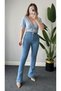 Volt Ice Blue Extra High Waist Spanish Leg Flare Jean Women's Jeans - 3