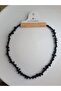 Misotrend Onyx Cracked Natural Stone Necklace