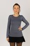 Women's Body Smoked Crew Neck Long Sleeve Badi - 2
