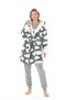 Women's Cloud Fleece 3-Piece Gray Pajama Set C4T9N6O4 - 2